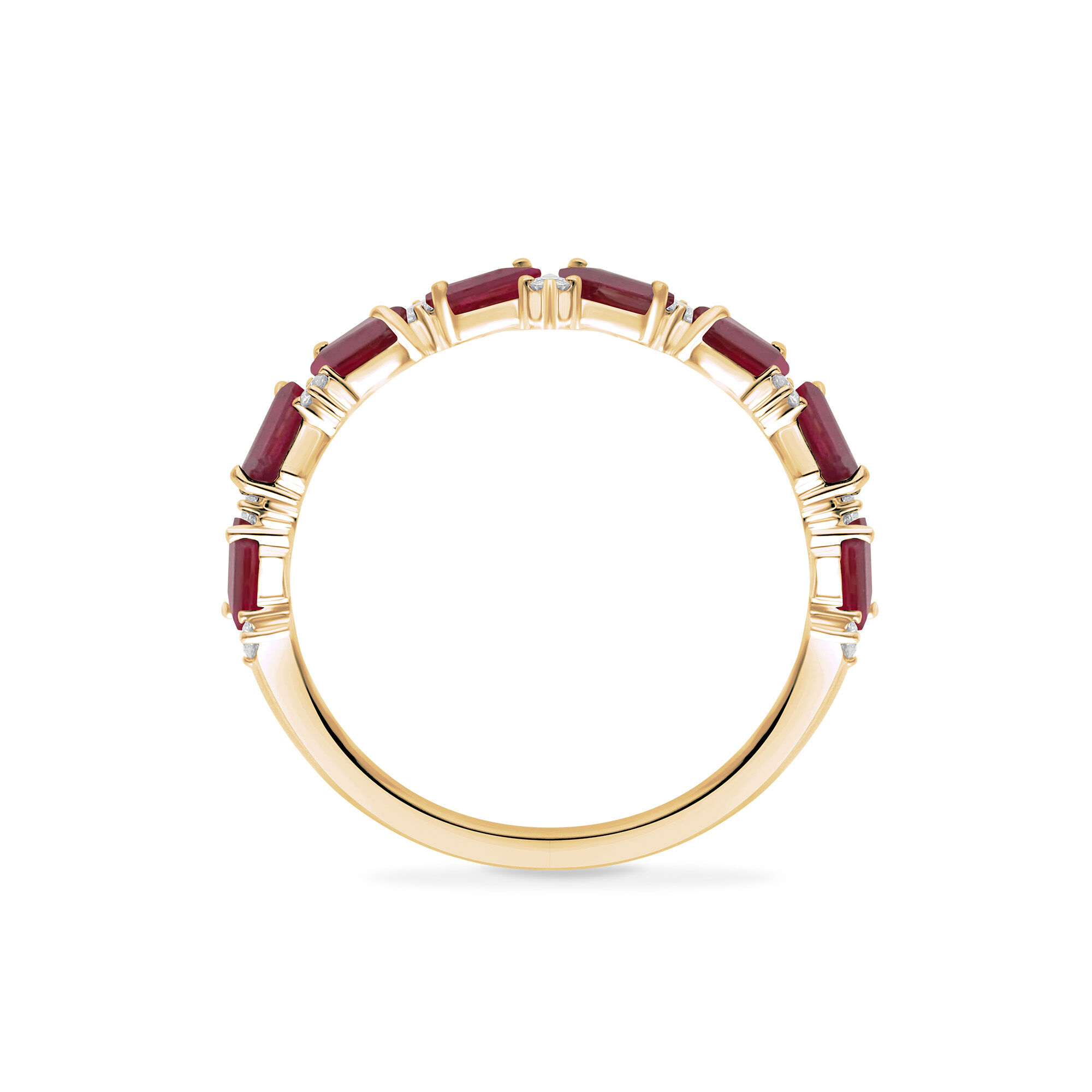 Birks Essentials Yellow Gold Ruby and Diamond Ring | Maison Birks